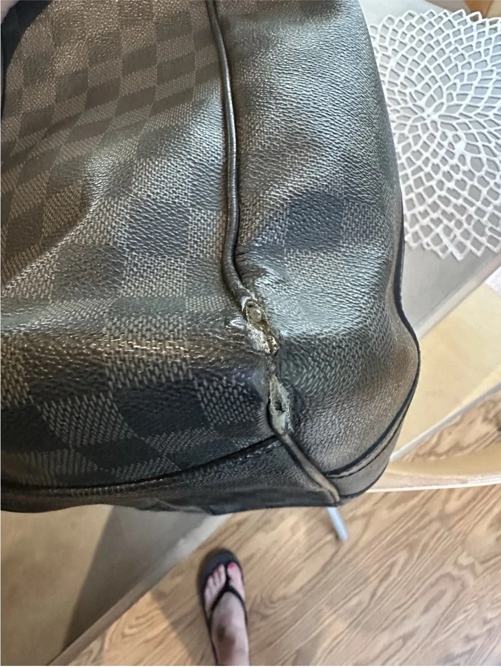Louis Vuitton Damier Graphite Canvas Tadao Bag w/ Adjustable Cross-Body Strap